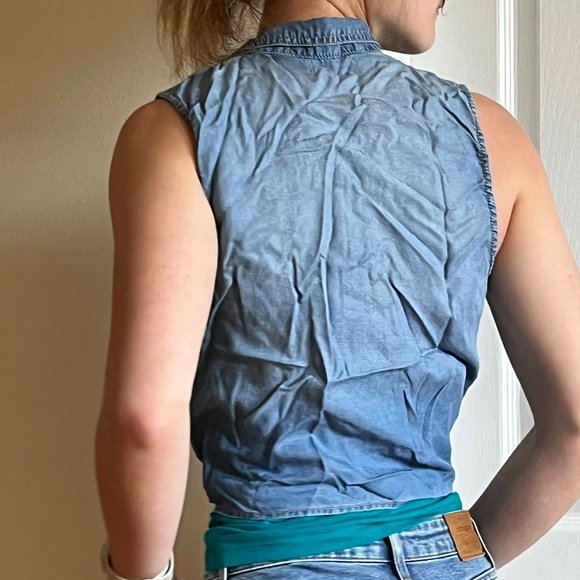 Denim Sleeveless Top - Picture 4 of 4